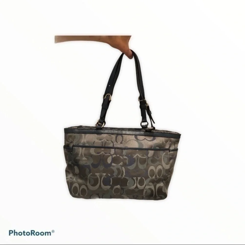 Coach vintage Y2K blue optic c tote bag f17881